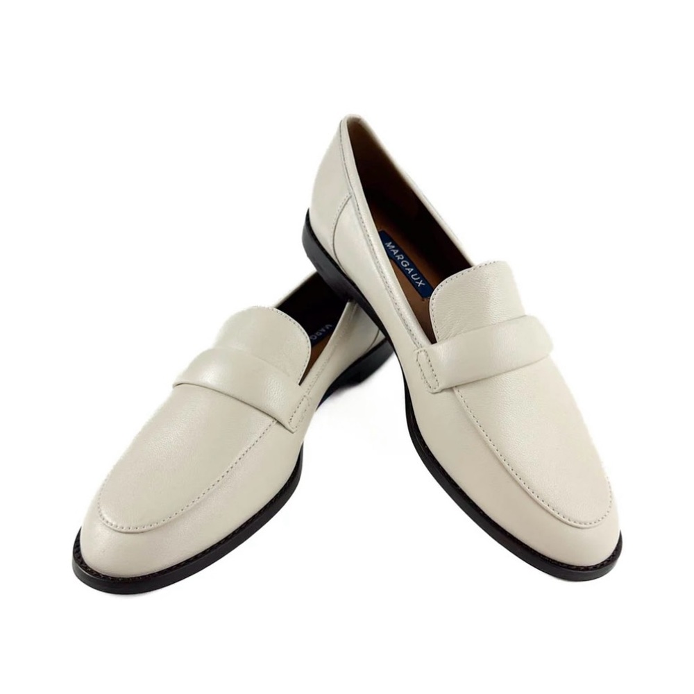 Margaux The Andie Loafer - Ecru Nappa Size 38